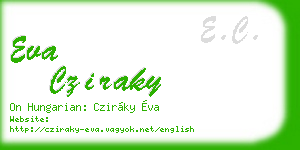 eva cziraky business card
