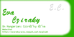 eva cziraky business card